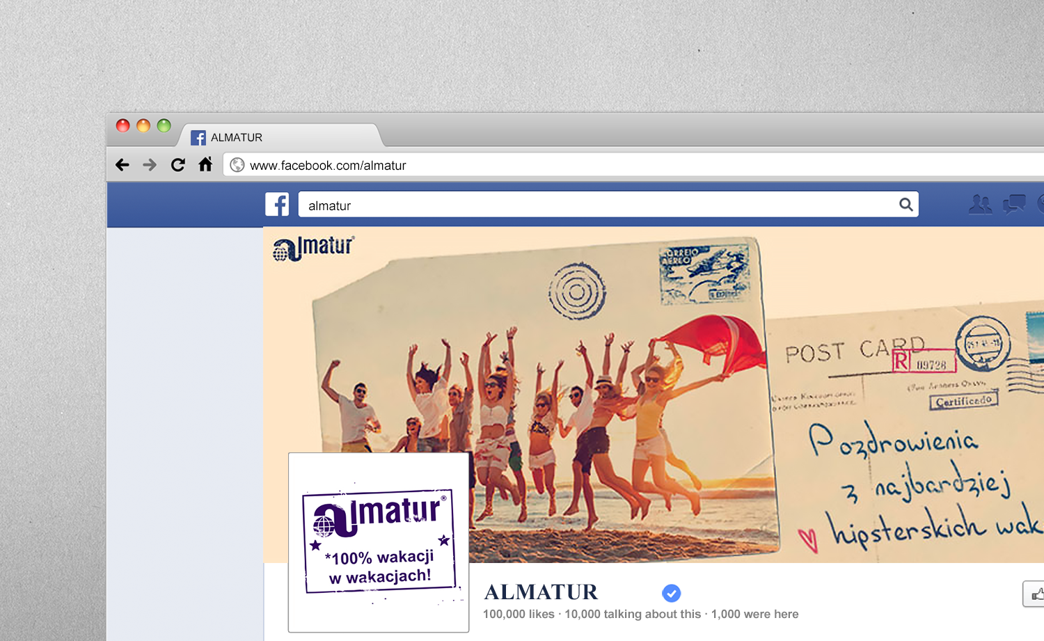Almatur promotes their themed youth camps offer on Facebook