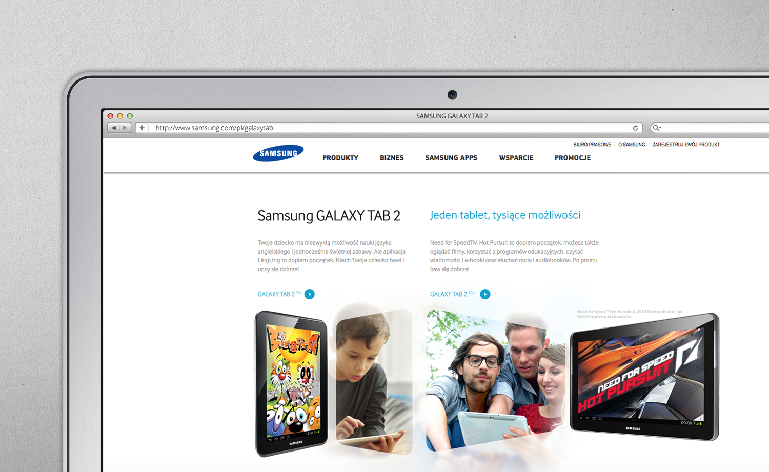 Kolejny projekt dla Samsung – Galaxy Tab