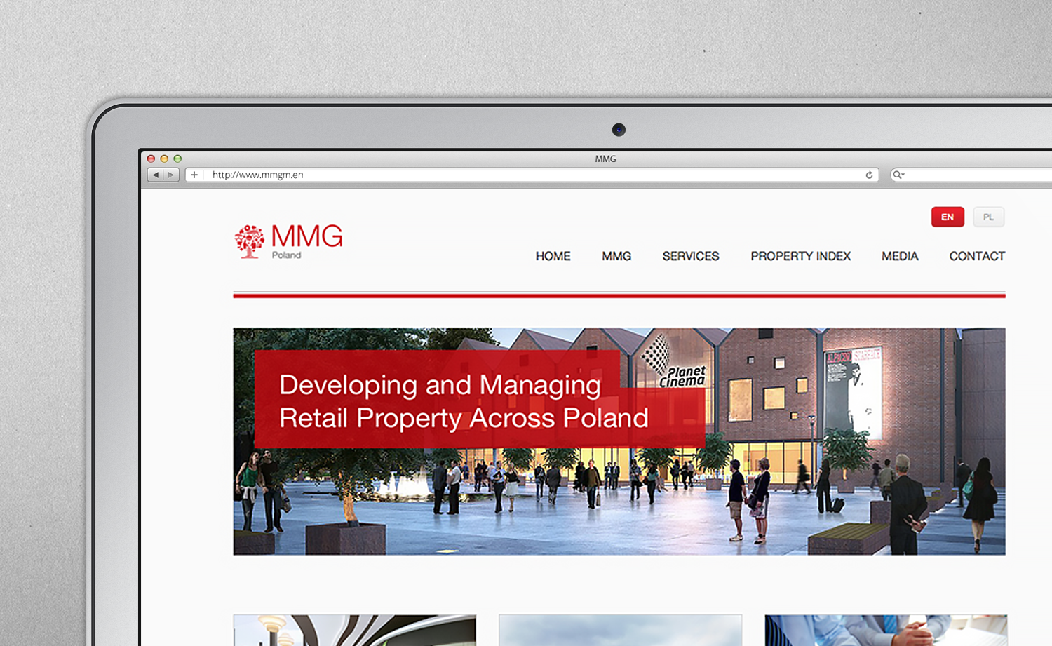 Nowe strony www dla kolejnych galerii handlowych Master Management Group