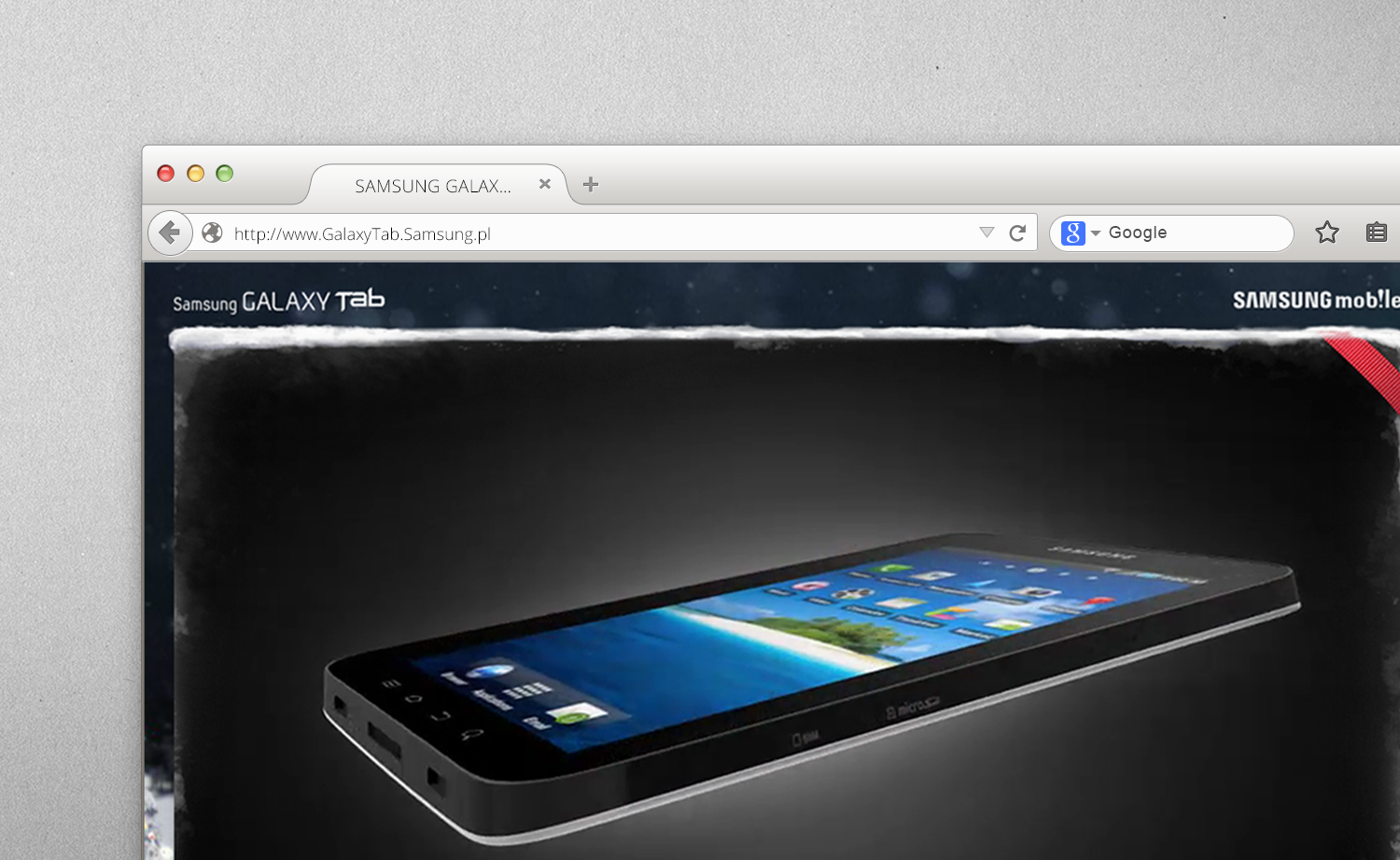 New project for Samsung: Galaxy Tab