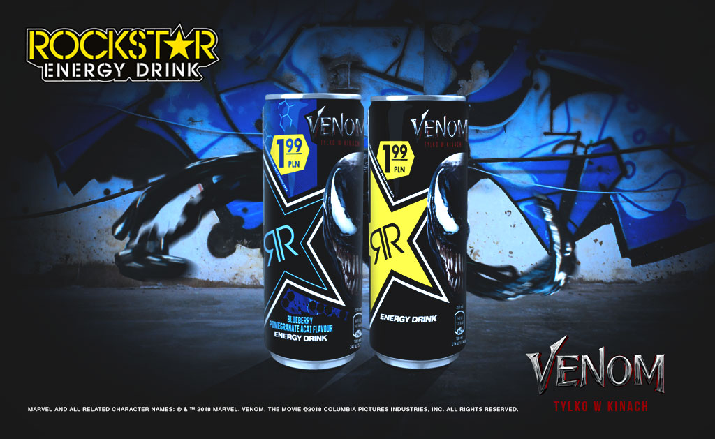 Rockstar Energy Drink has launched a campaign connected with the première of ‘Venom’ film